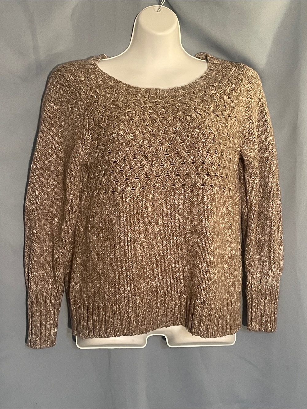 St. John's Bay Marled Taupe Crewneck Sweater